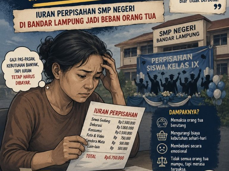 “Tidak Dipaksa tetapi Wajib”, Iuran Perpisahan SMP Negeri di Bandar Lampung Jadi Beban Orang Tua