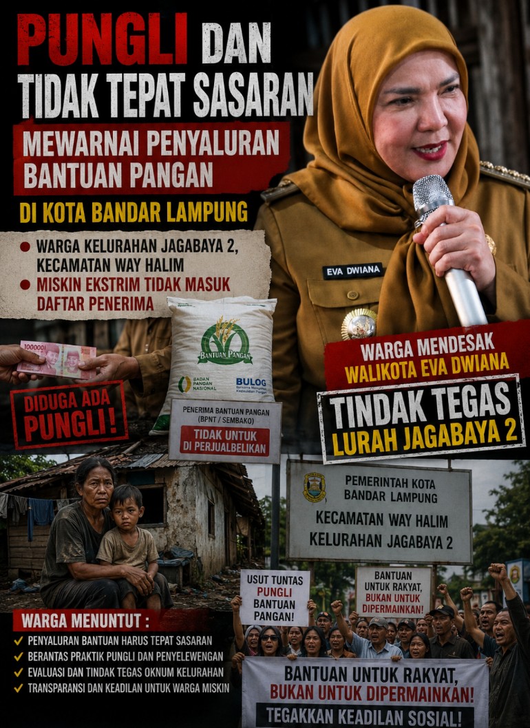 Pungli dan Tidak Tepat Sasaran Mewarnai Penyaluran Bantuan Pangan di Kota Bandar Lampung, Warga Miskin Ekstrim Tidak Masuk Daftar Penerima