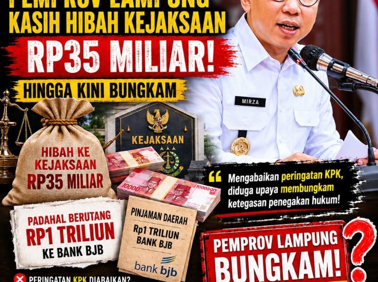 Soal Hibah Rp35 Miliar ke Kejaksaan, Pemprov Lampung Bungkam