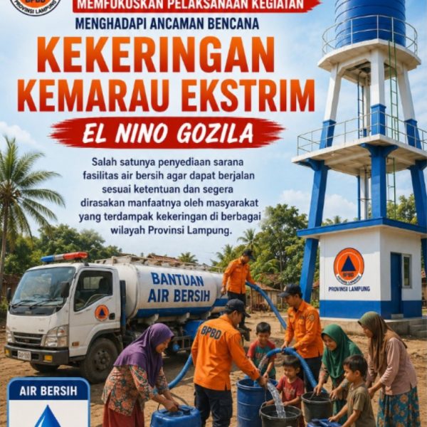 BPBD Provinsi Lampung Bersiap Antisipasi Hadapi Ancaman Bencana Kemarau Ekstrem El Nino "Godzilla"
