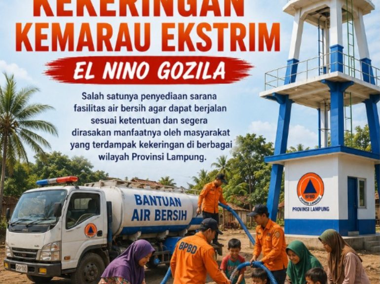 BPBD Provinsi Lampung Bersiap Antisipasi Hadapi Ancaman Bencana Kemarau Ekstrem El Nino "Godzilla"