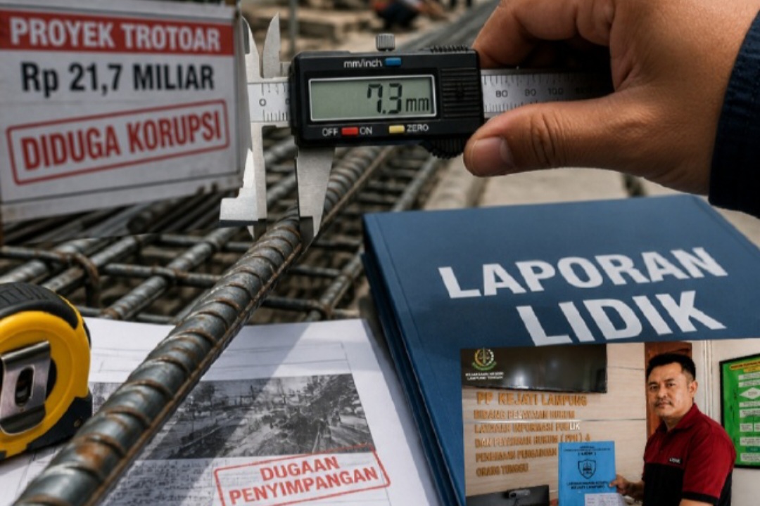 Dugaan Korupsi, LIDIK Soroti Ketidaksesuaian Material Proyek Trotoar Rp21,7 Miliar