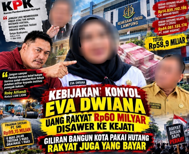 Pemkot Bandar Lampung Habiskan Rp58,92 Miliar ke Kejati di Tengah Utang Infrastruktur